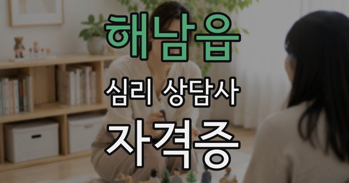 해남읍 심리 상담사 자격증