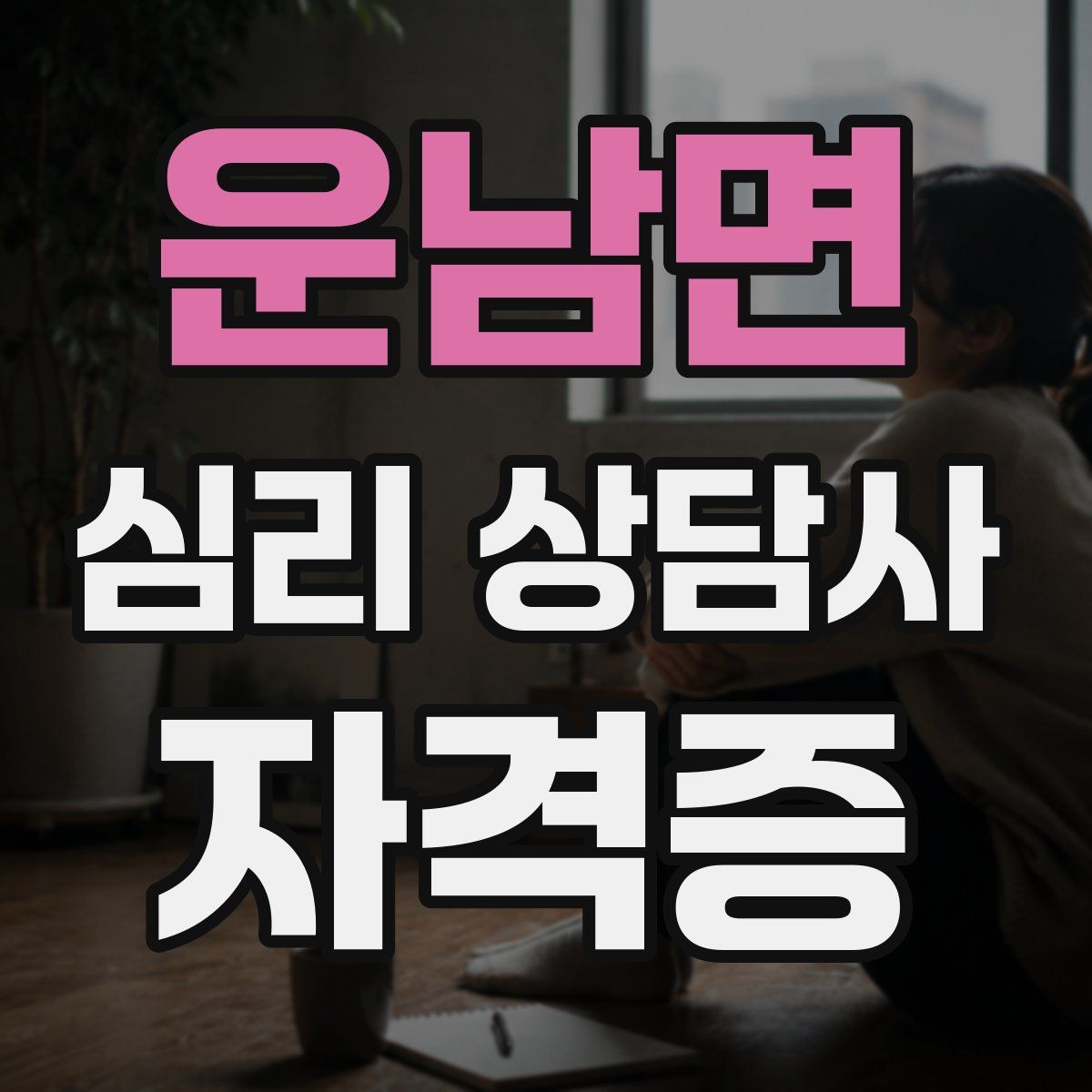 운남면 심리 상담사 자격증