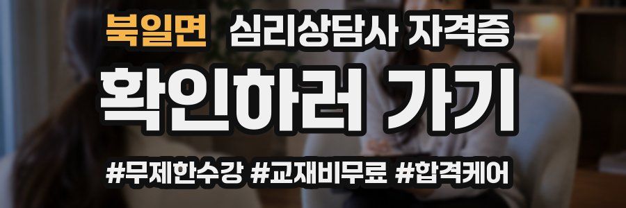 북일면 심리 상담사 자격증
