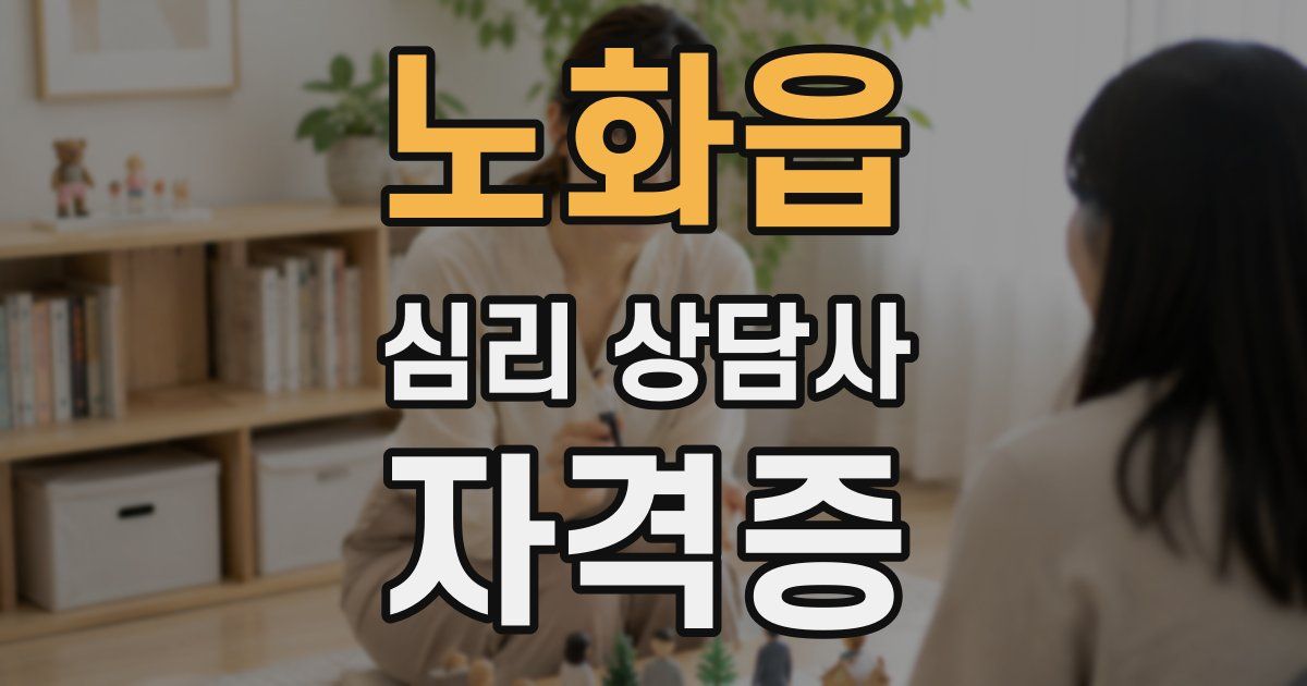 노화읍 심리 상담사 자격증