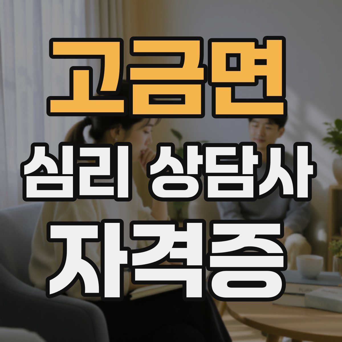 고금면 심리 상담사 자격증