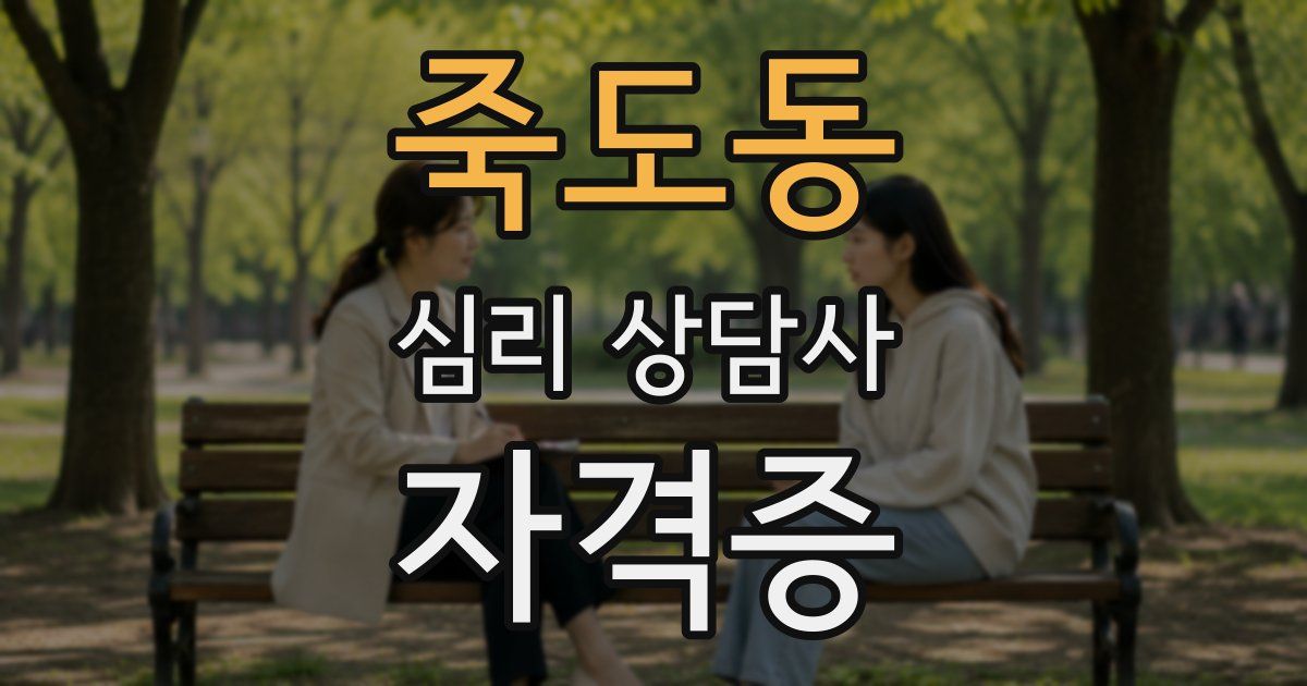죽도동 심리 상담사 자격증