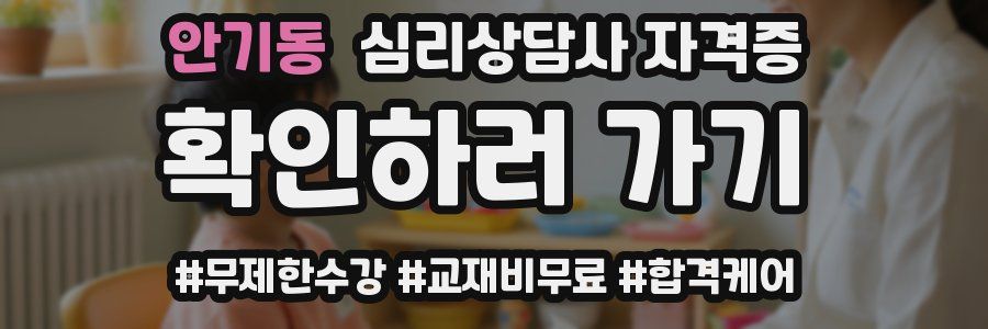 안기동 심리 상담사 자격증