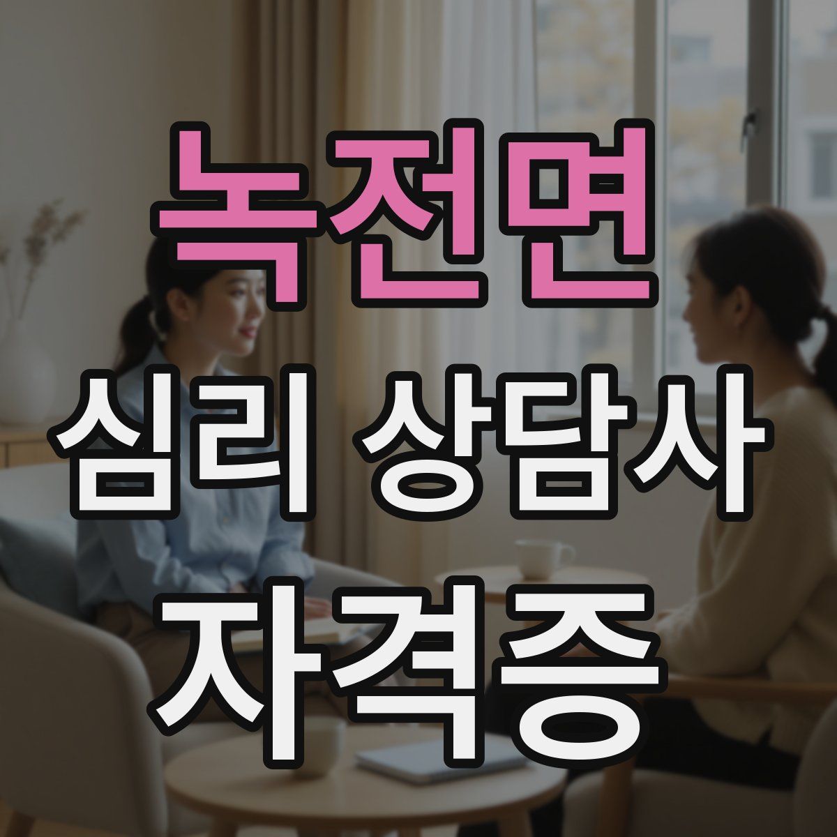 녹전면 심리 상담사 자격증