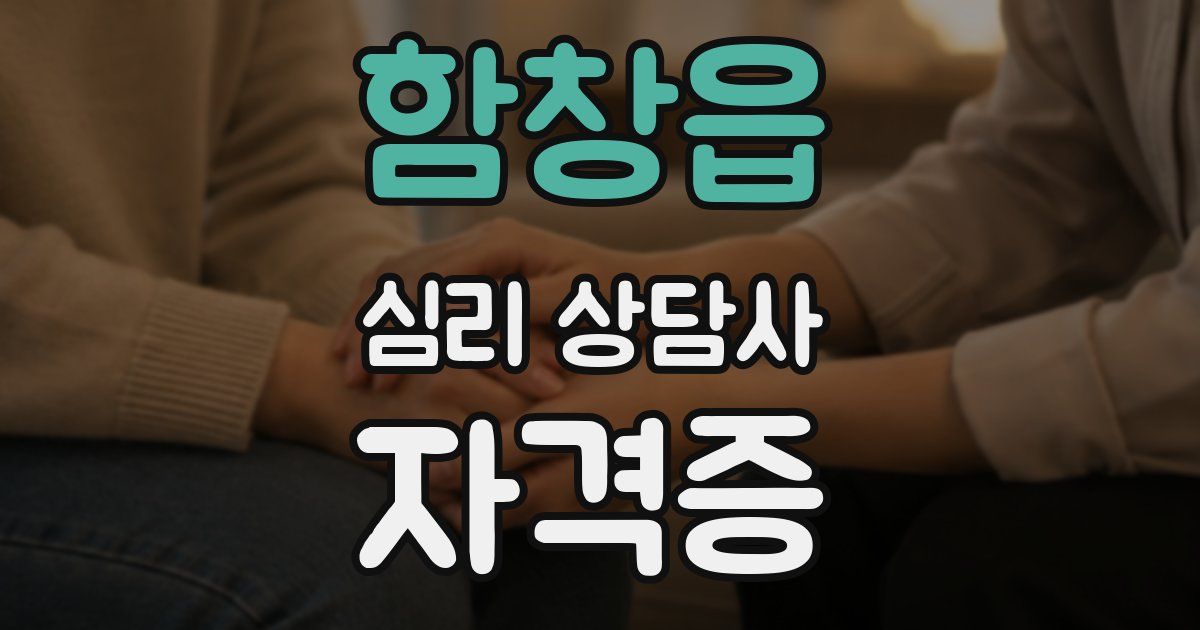 함창읍 심리 상담사 자격증