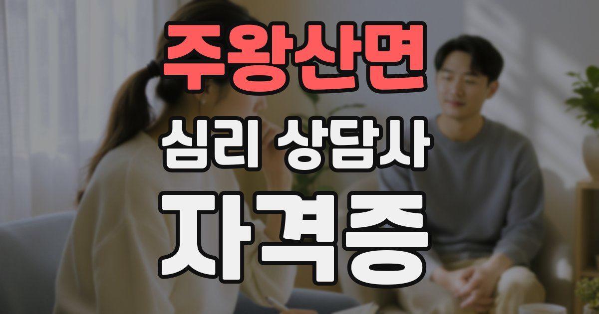 주왕산면 심리 상담사 자격증