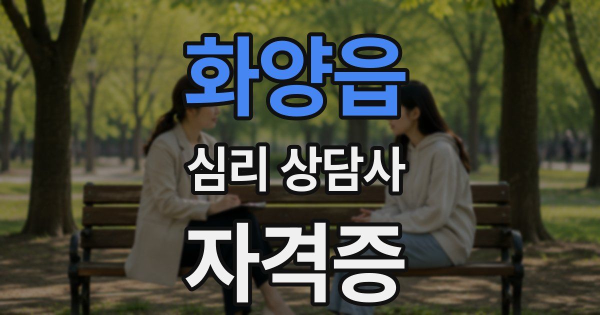 화양읍 심리 상담사 자격증