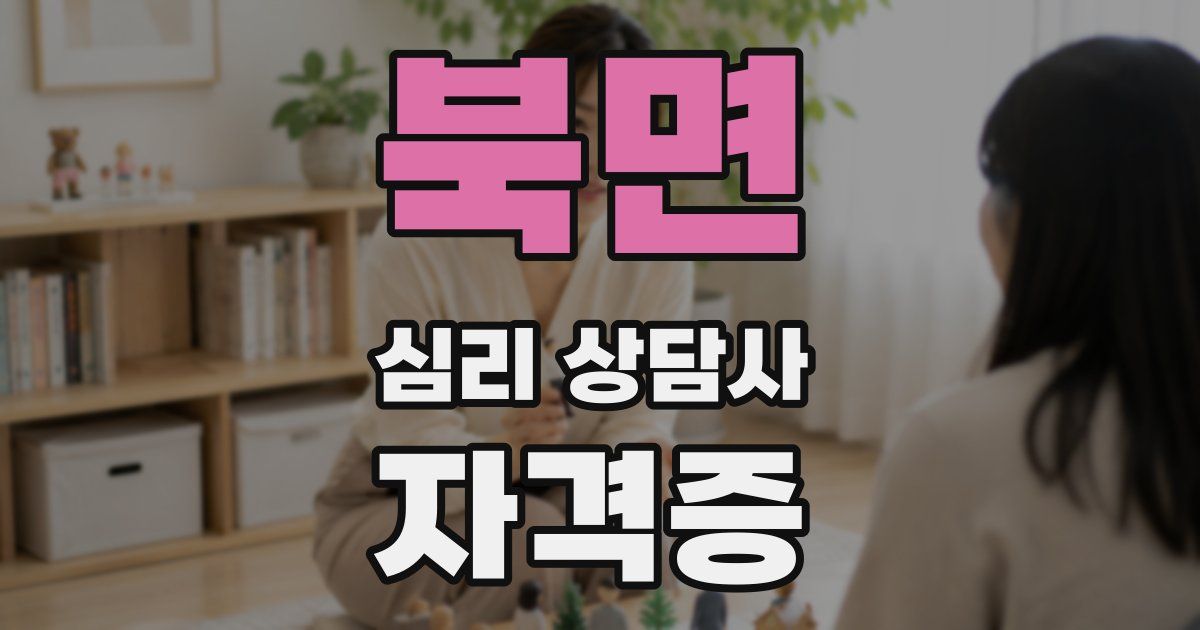 북면 심리 상담사 자격증
