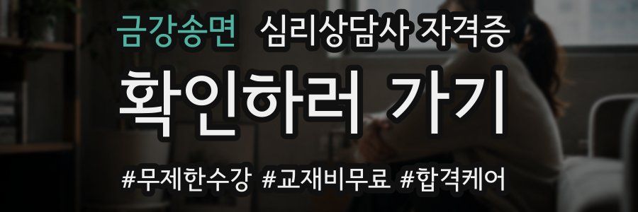 금강송면 심리 상담사 자격증