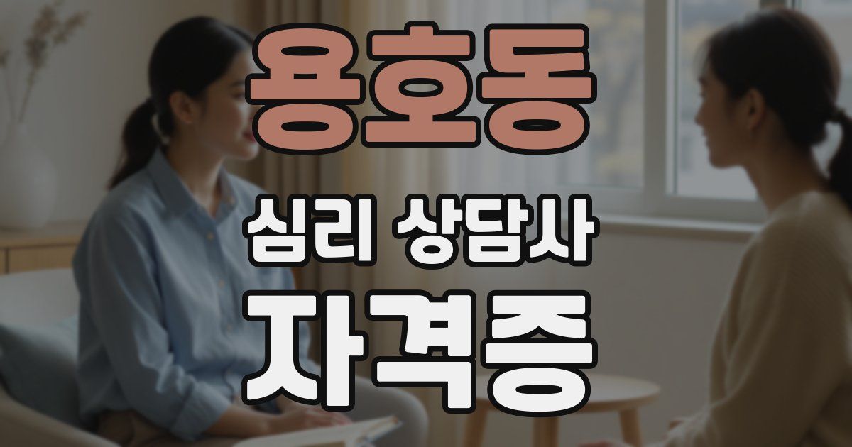 용호동 심리 상담사 자격증