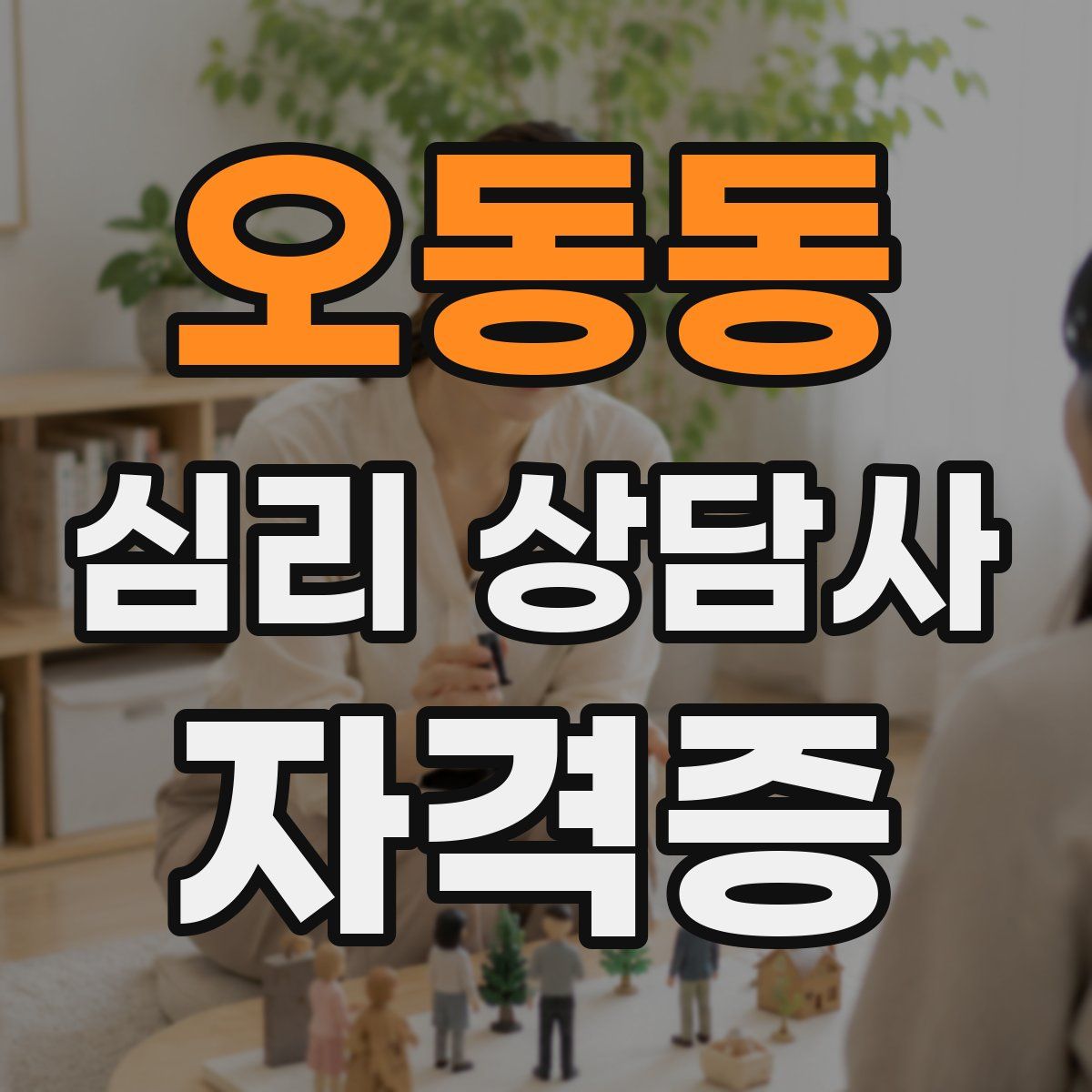 오동동 심리 상담사 자격증