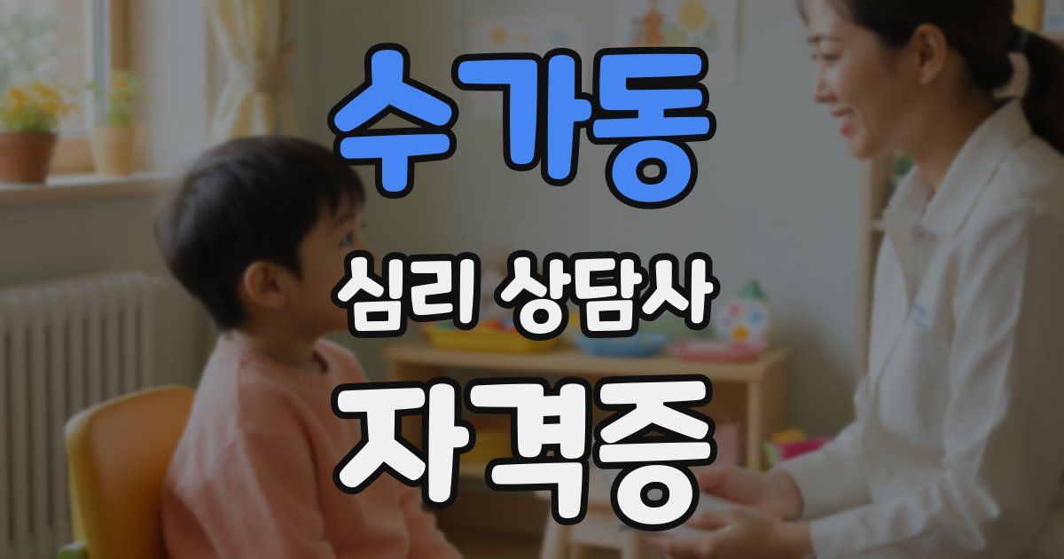 수가동 심리 상담사 자격증