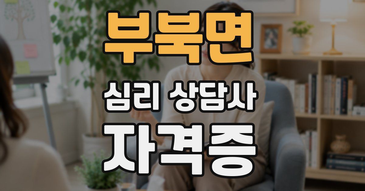부북면 심리 상담사 자격증