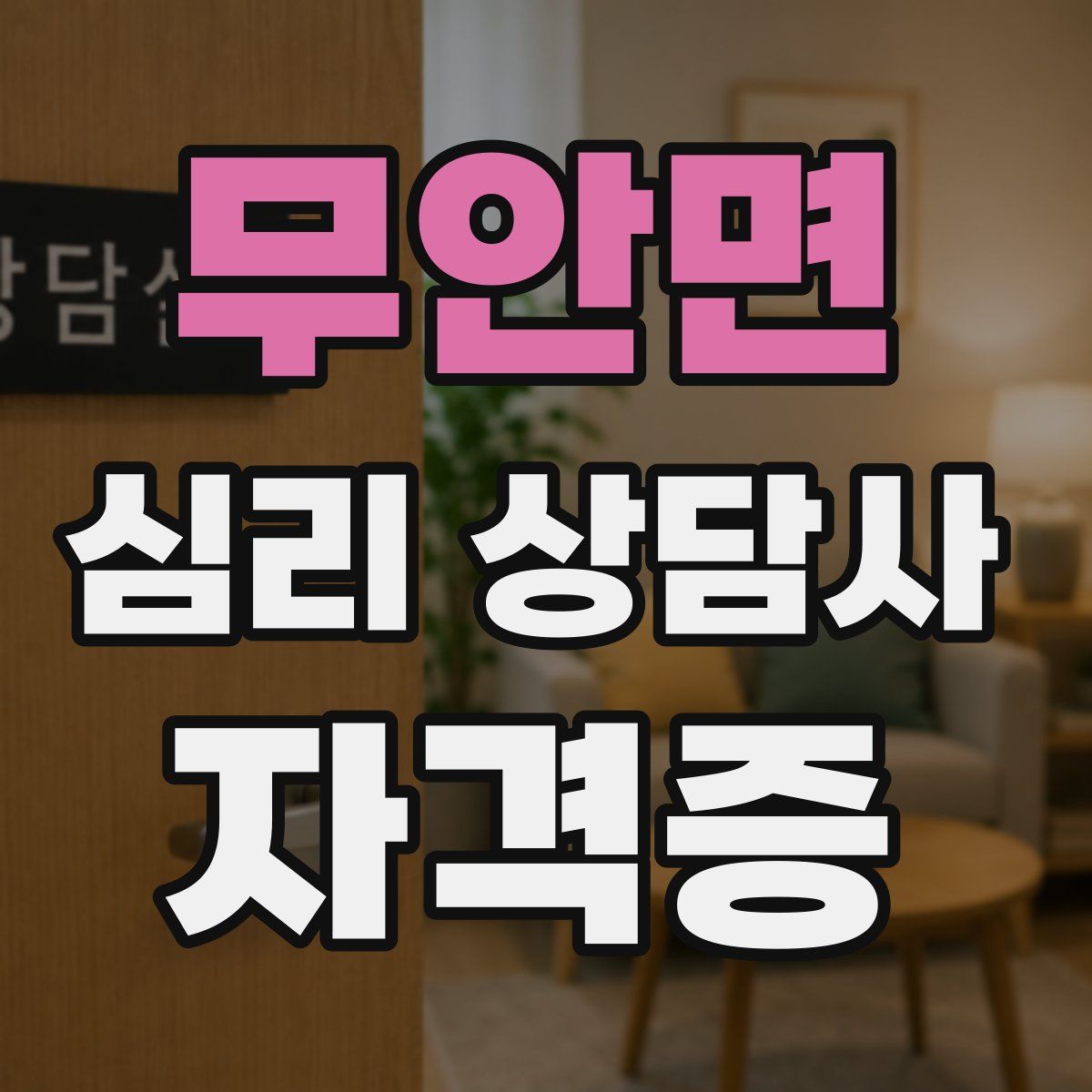 무안면 심리 상담사 자격증