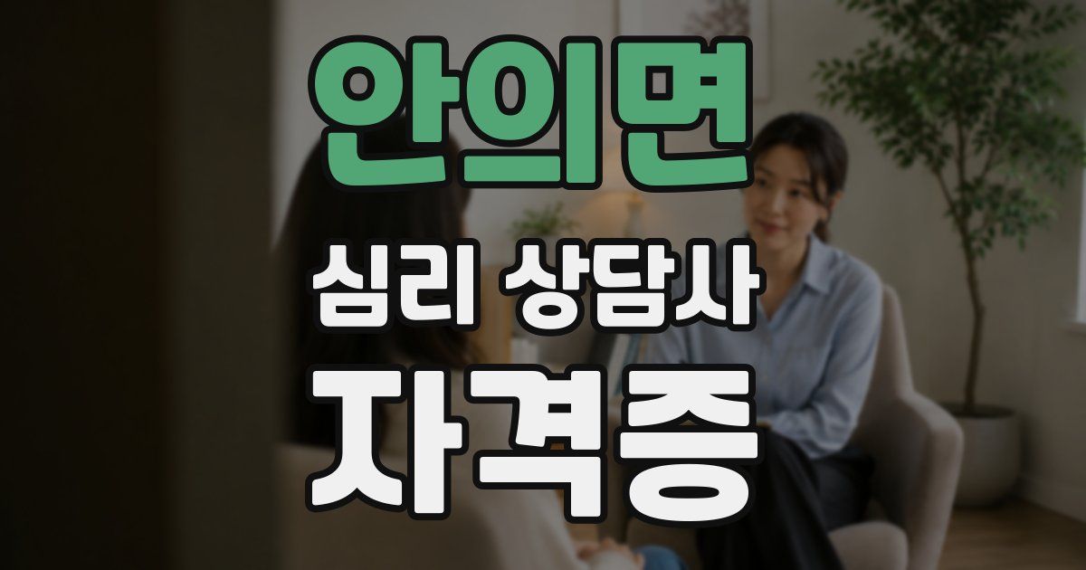 안의면 심리 상담사 자격증