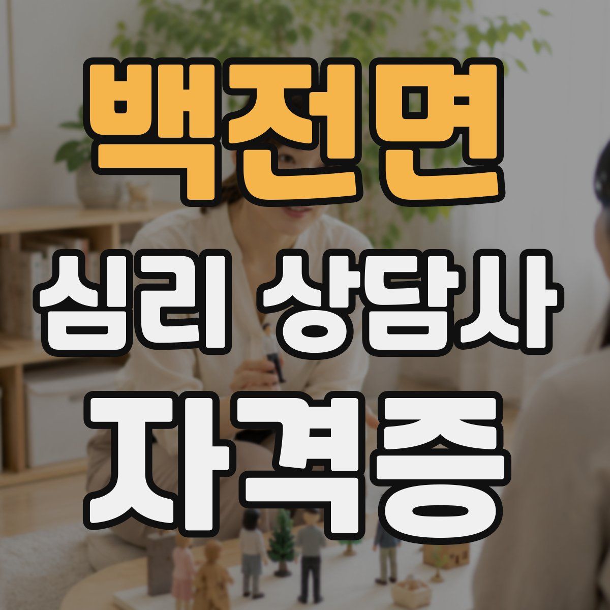 백전면 심리 상담사 자격증