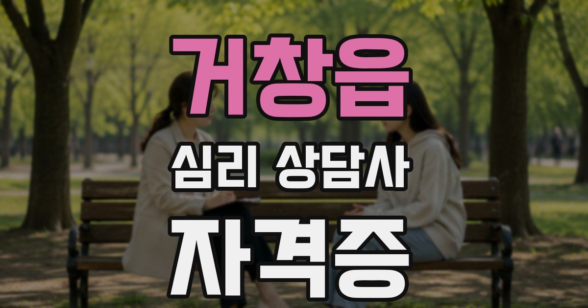 거창읍 심리 상담사 자격증