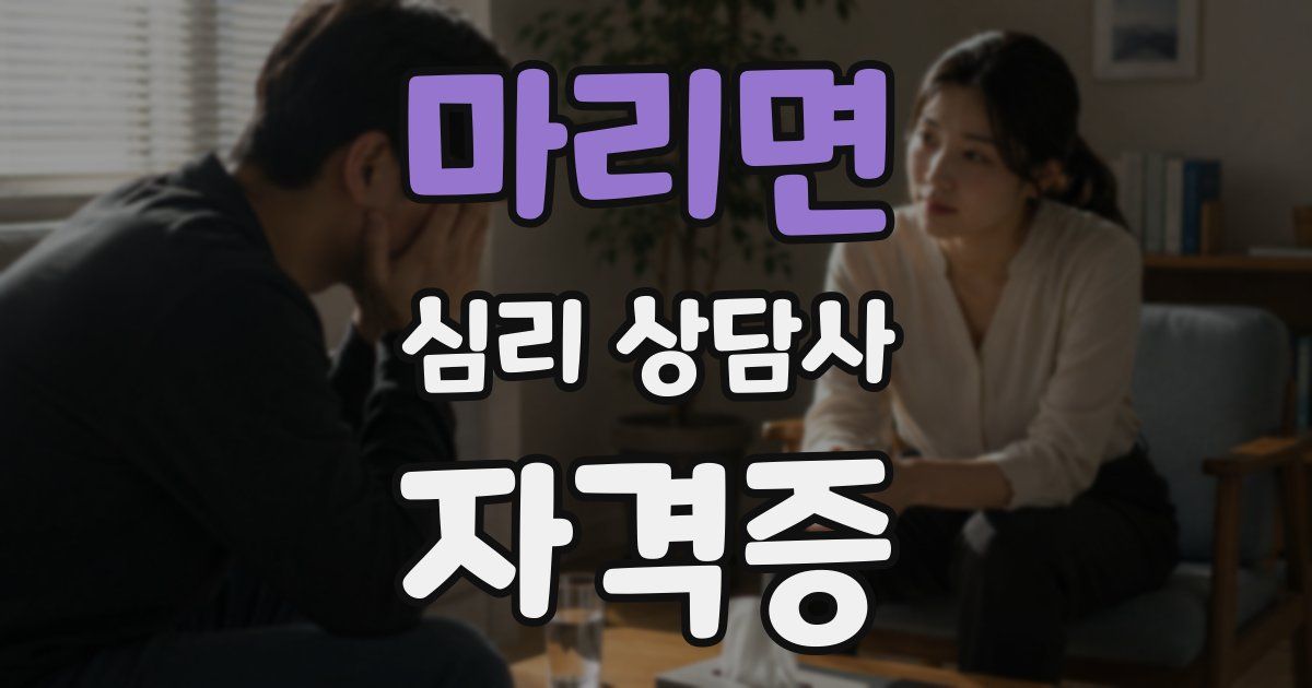 마리면 심리 상담사 자격증