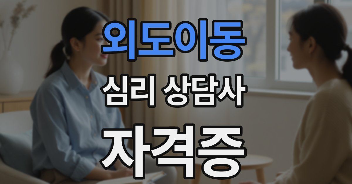 외도이동 심리 상담사 자격증