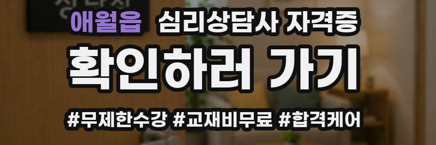 애월읍 심리 상담사 자격증