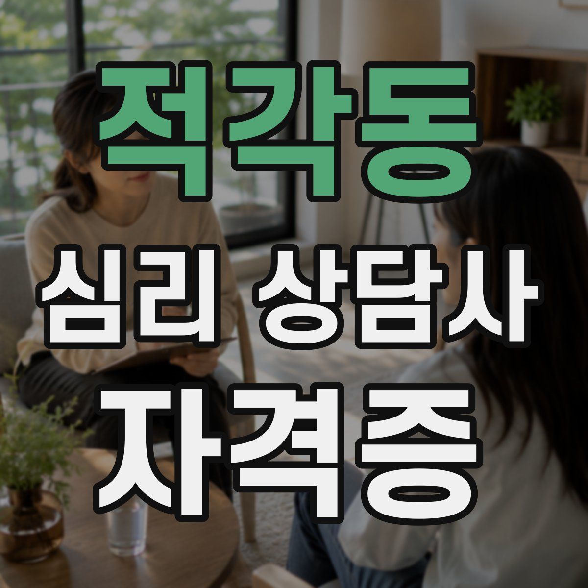 적각동 심리 상담사 자격증
