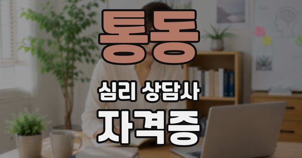통동 심리 상담사 자격증