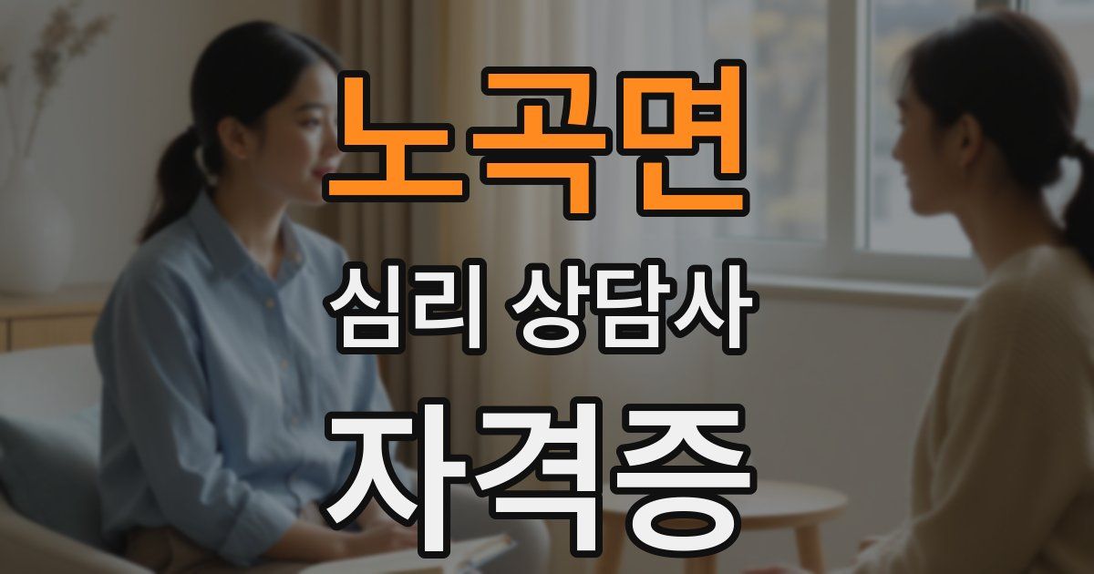 노곡면 심리 상담사 자격증
