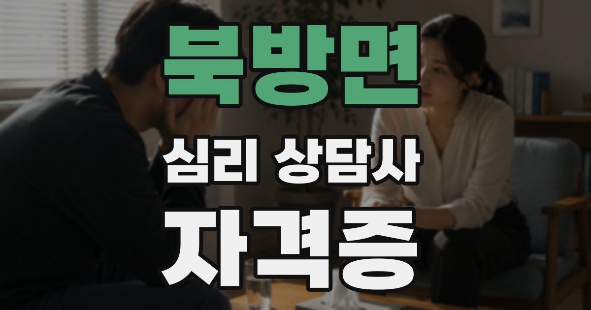 북방면 심리 상담사 자격증
