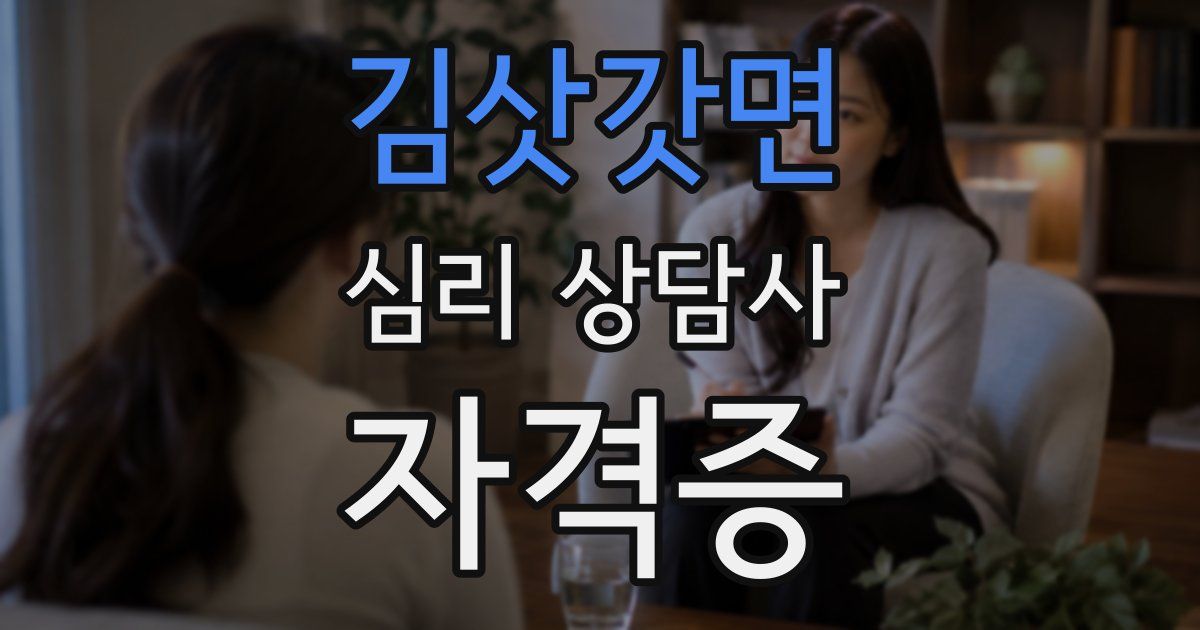 김삿갓면 심리 상담사 자격증
