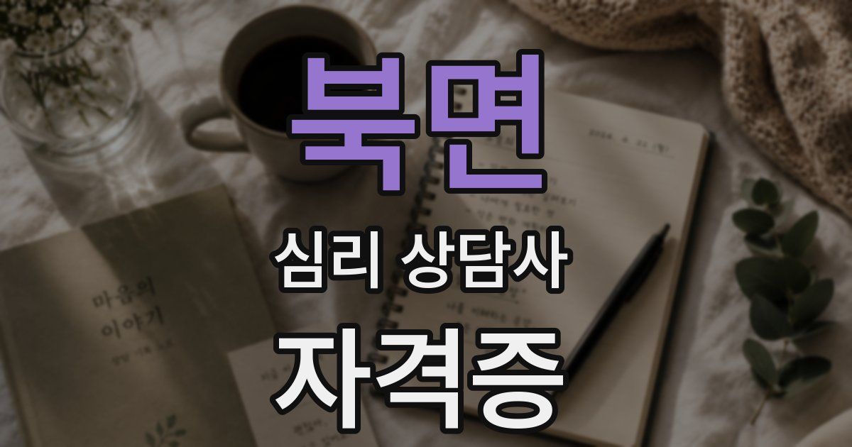 북면 심리 상담사 자격증