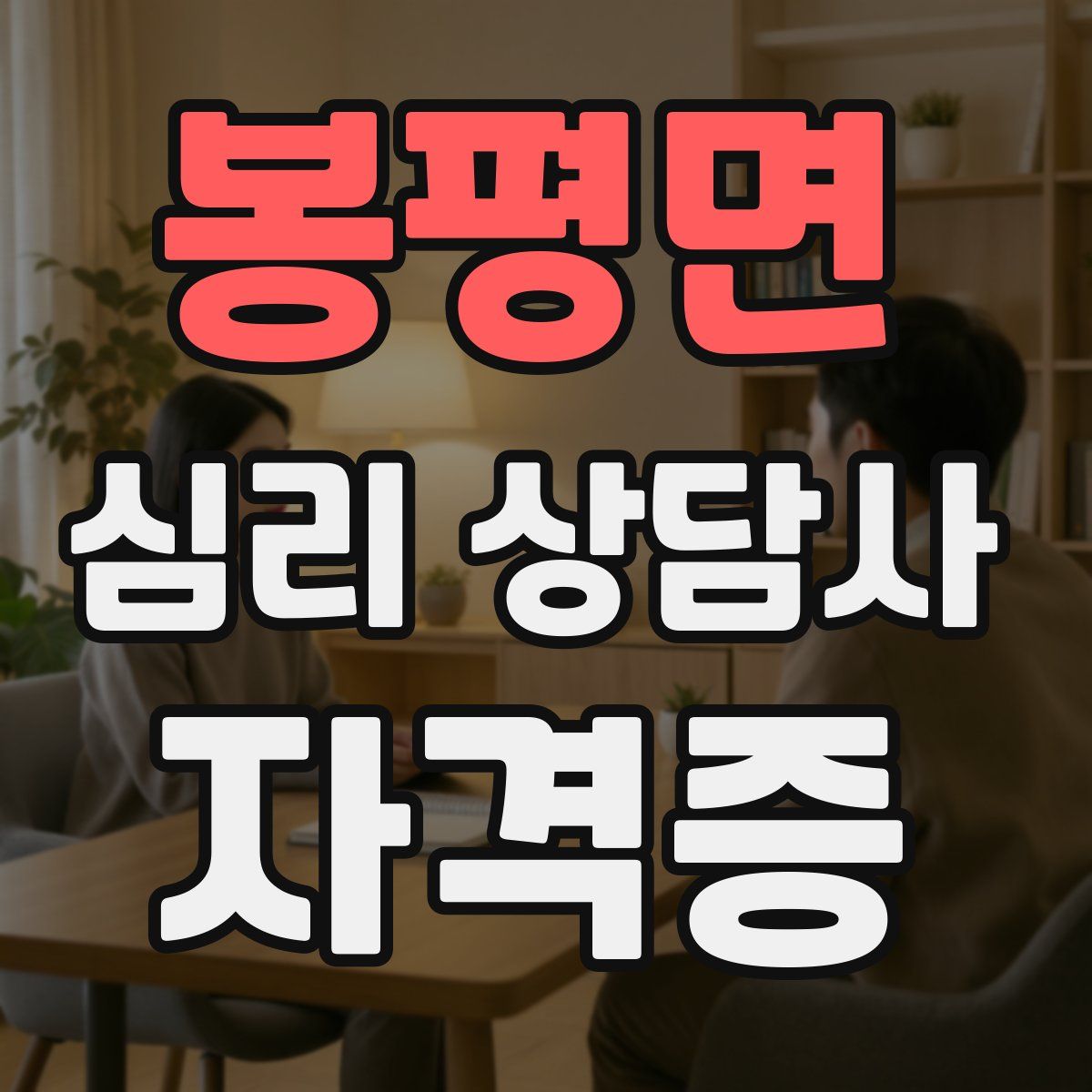 봉평면 심리 상담사 자격증