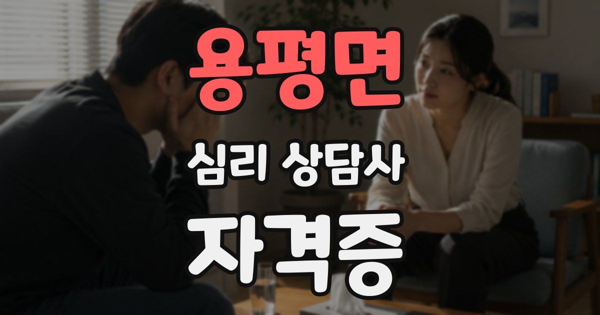용평면 심리 상담사 자격증