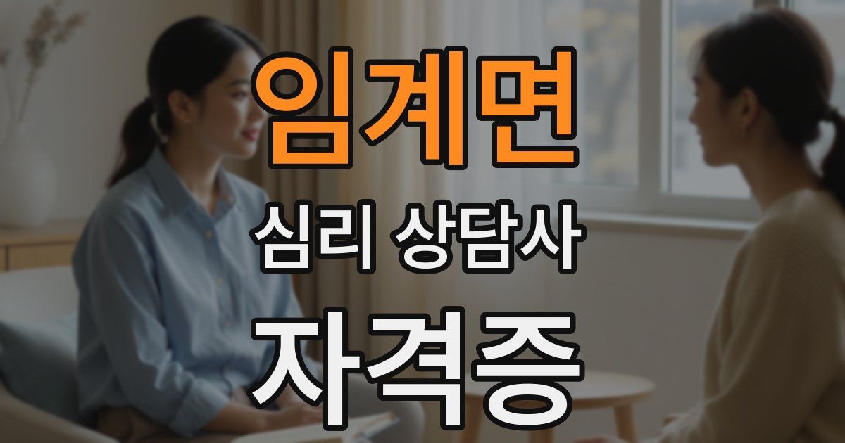 임계면 심리 상담사 자격증