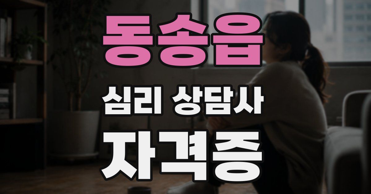 동송읍 심리 상담사 자격증