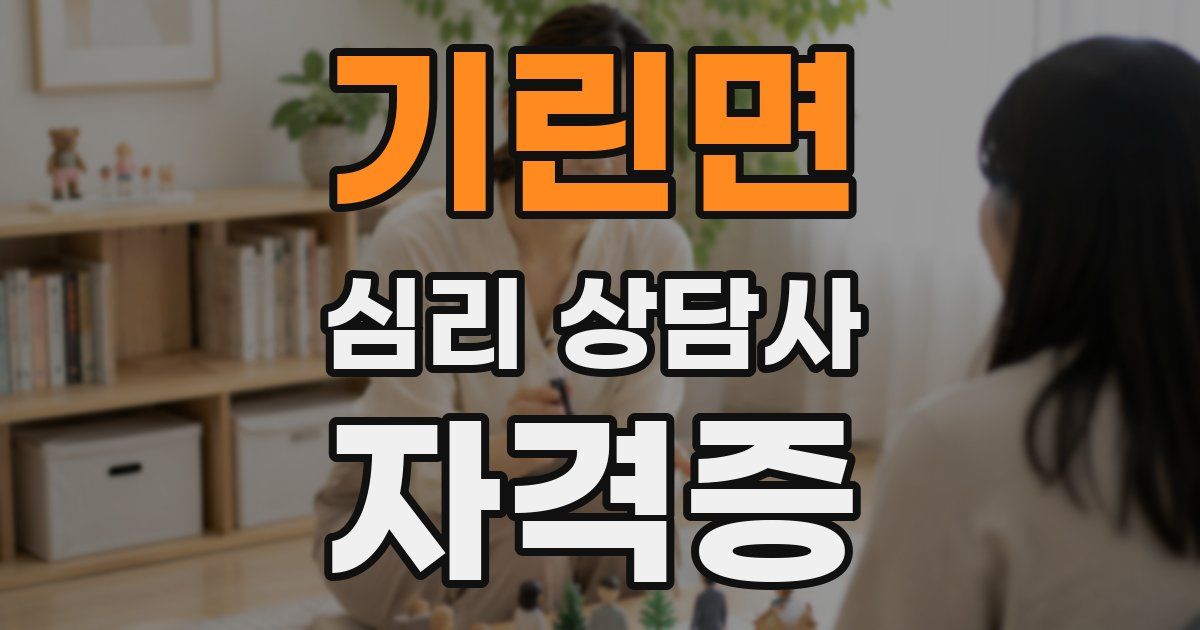 기린면 심리 상담사 자격증