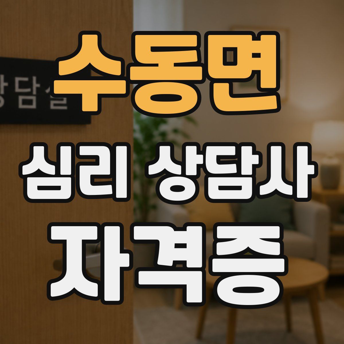 수동면 심리 상담사 자격증