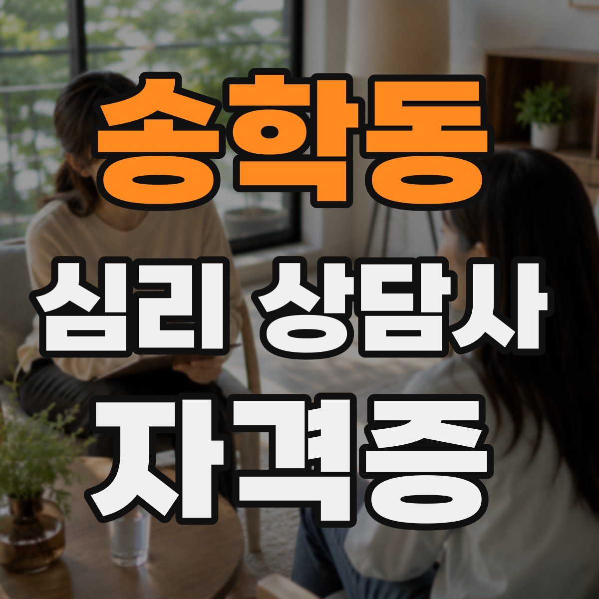 송학동 심리 상담사 자격증