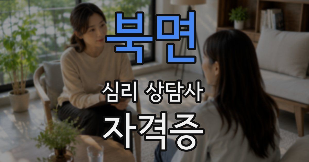 북면 심리 상담사 자격증