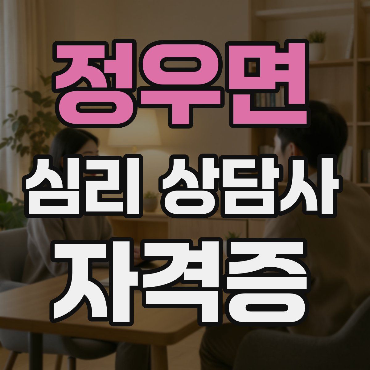 정우면 심리 상담사 자격증