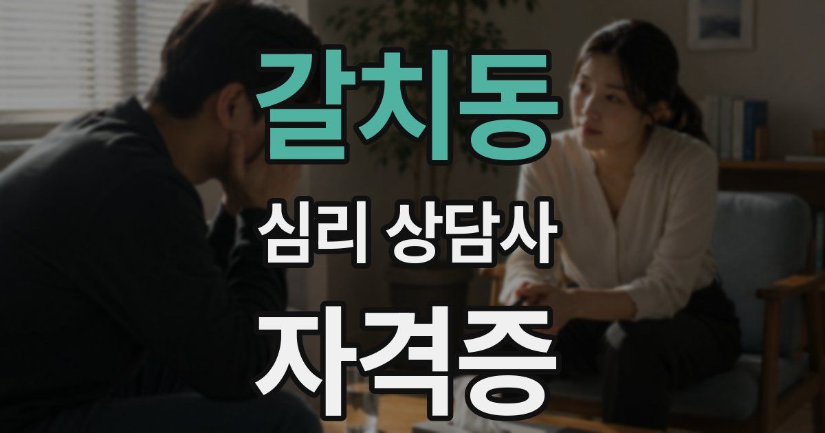 갈치동 심리 상담사 자격증