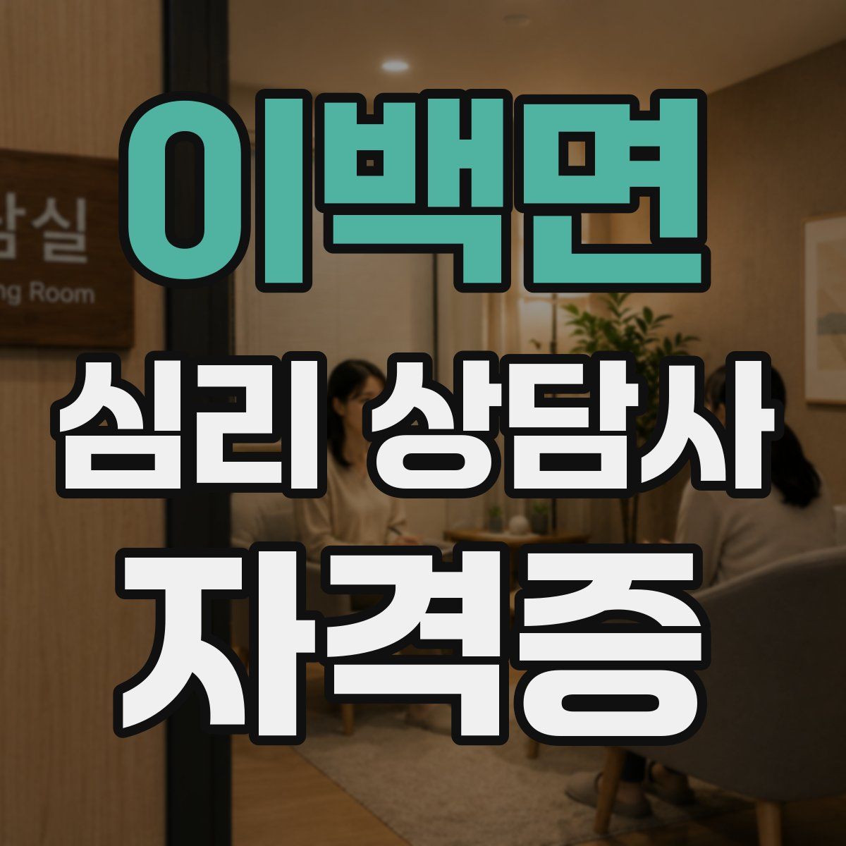 이백면 심리 상담사 자격증