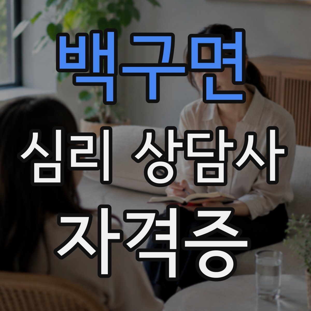 백구면 심리 상담사 자격증