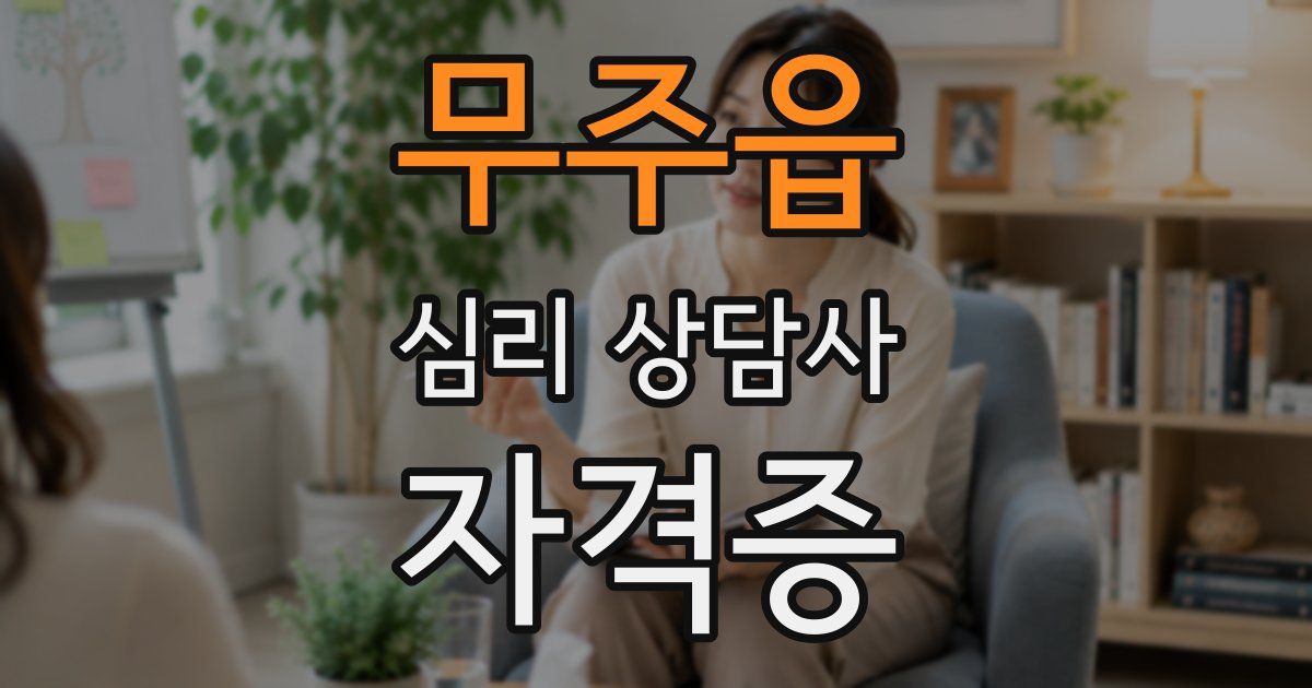 무주읍 심리 상담사 자격증
