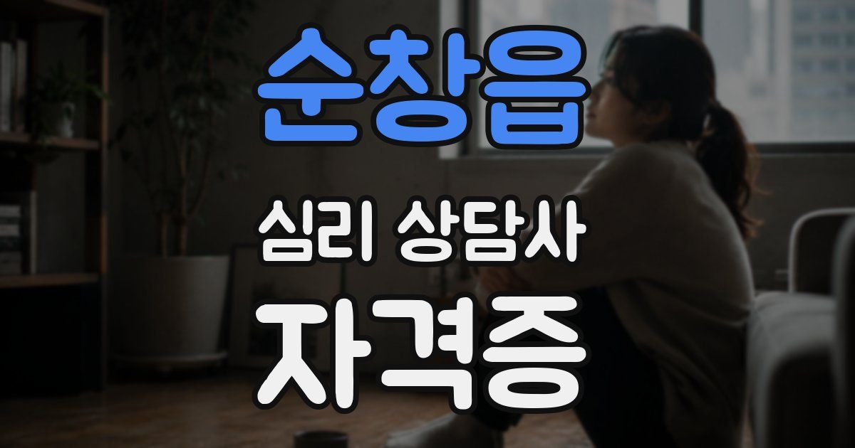 순창읍 심리 상담사 자격증