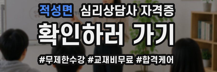 적성면 심리 상담사 자격증
