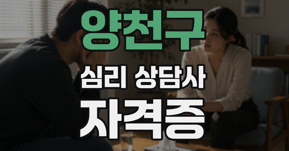 양천구 심리 상담사 자격증