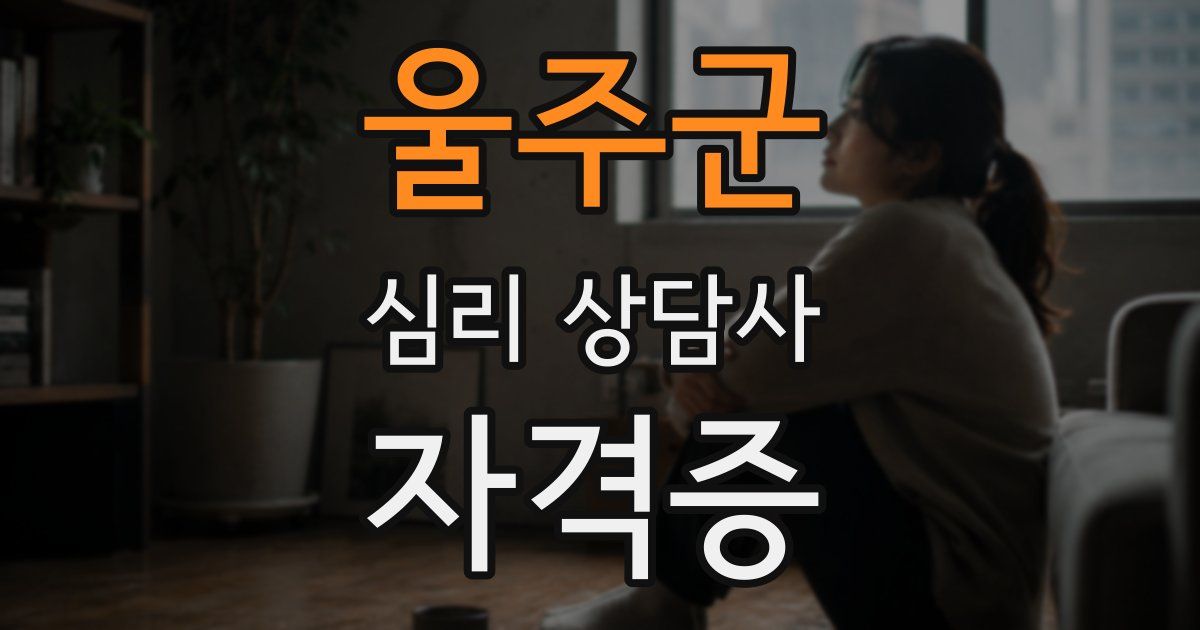 울주군 심리 상담사 자격증