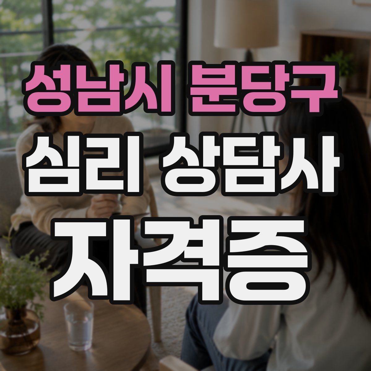 성남시 분당구 심리 상담사 자격증