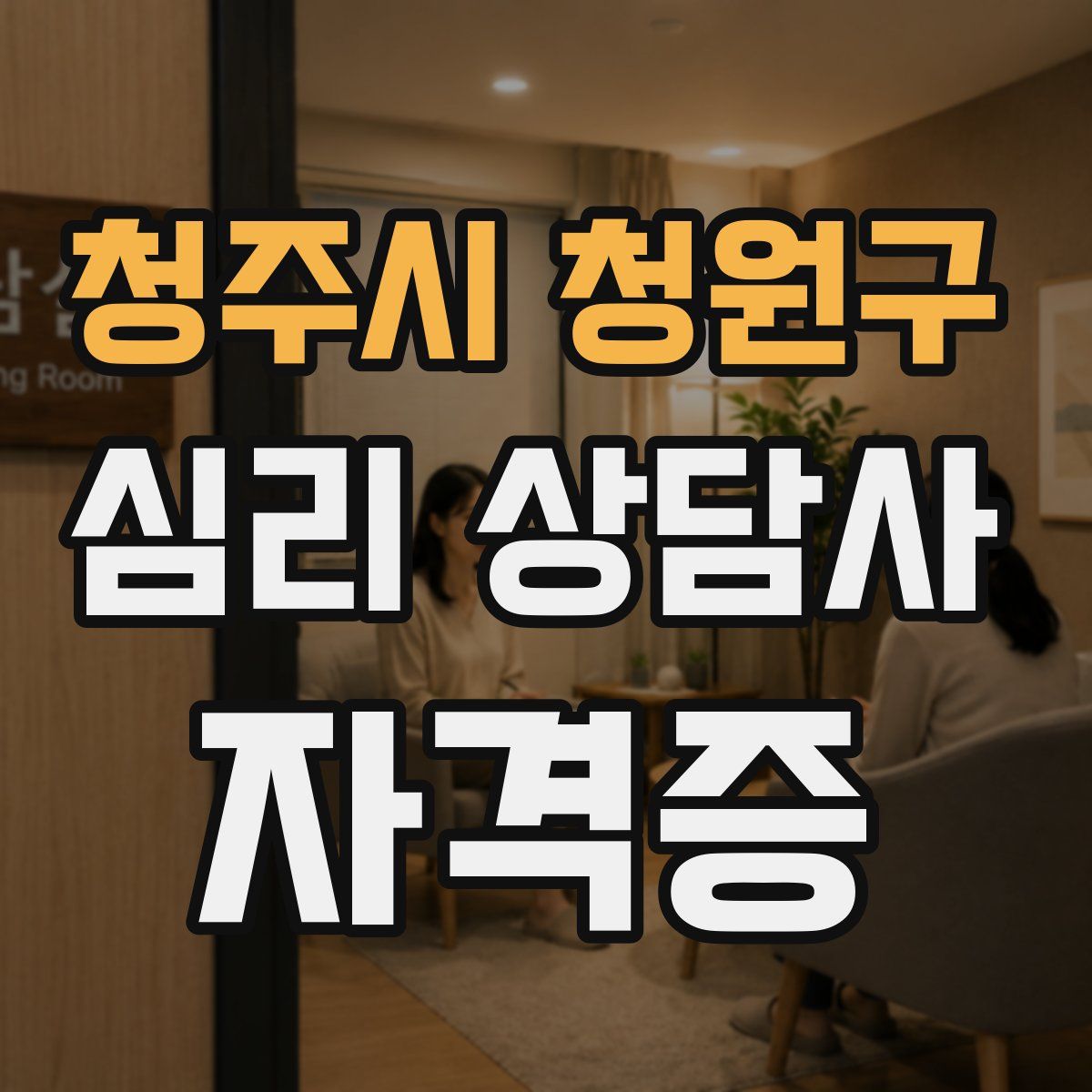 청주시 청원구 심리 상담사 자격증