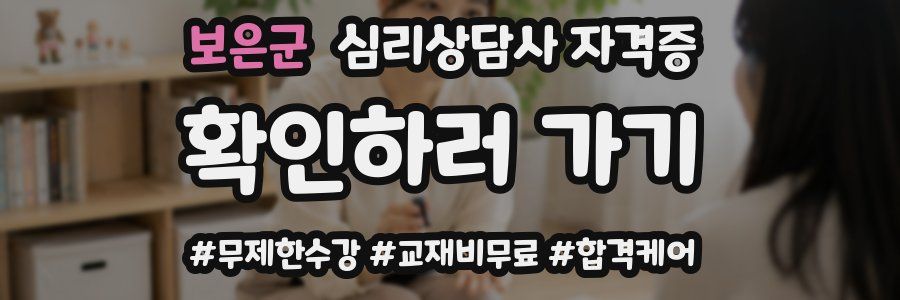 보은군 심리 상담사 자격증